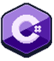 Logo C# em pixel art