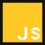 Logo JAVASCRIPT em pixel art